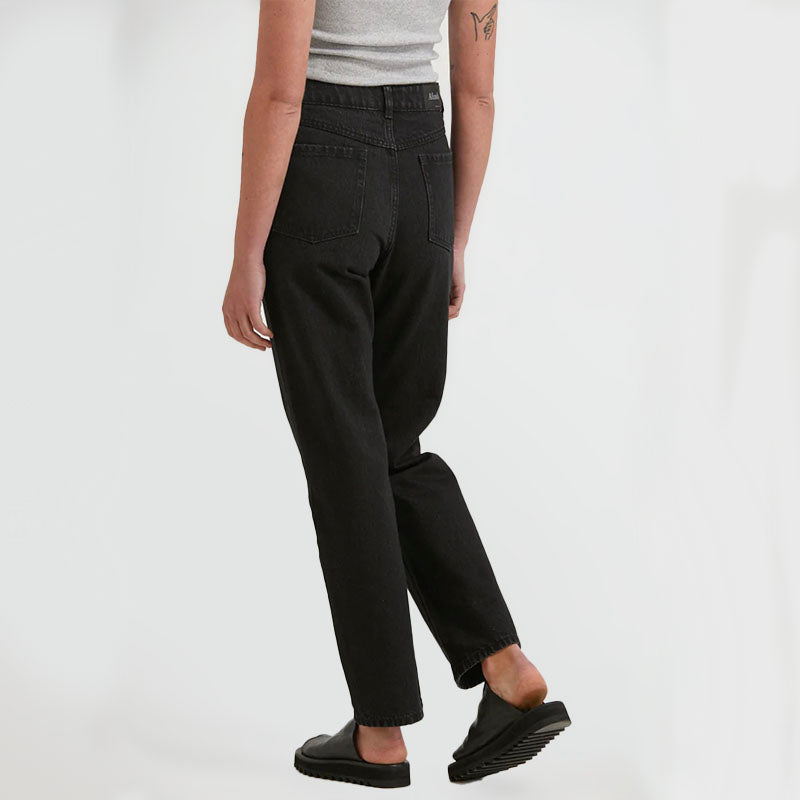 AFENDS Womens Leila - Straight Leg Jean - Worn Blue
