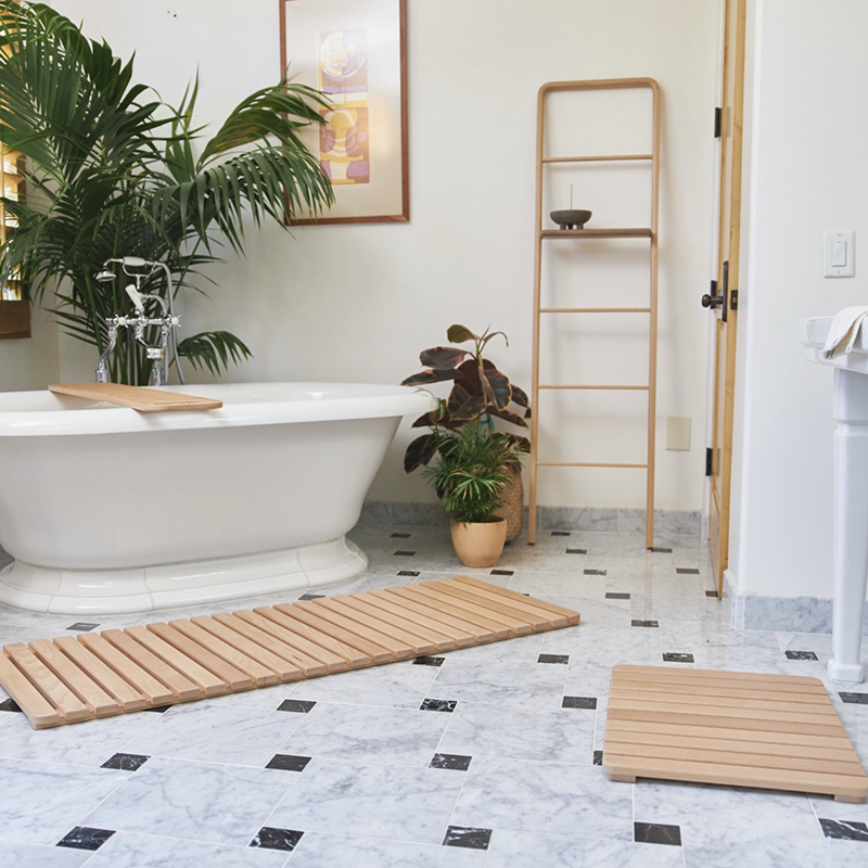 Avocado Wooden Bath Mat | Oscea Sustainable Gifts for Her