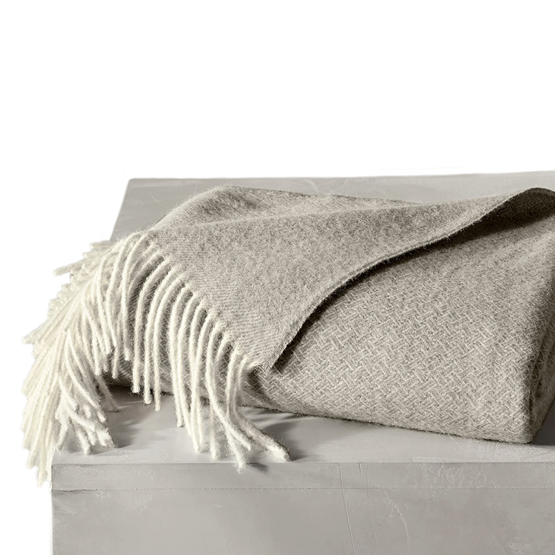 Boll & Branch Reserve Alpaca Lattice Throw Blanket | Oscea Sustainable Gifts for Her