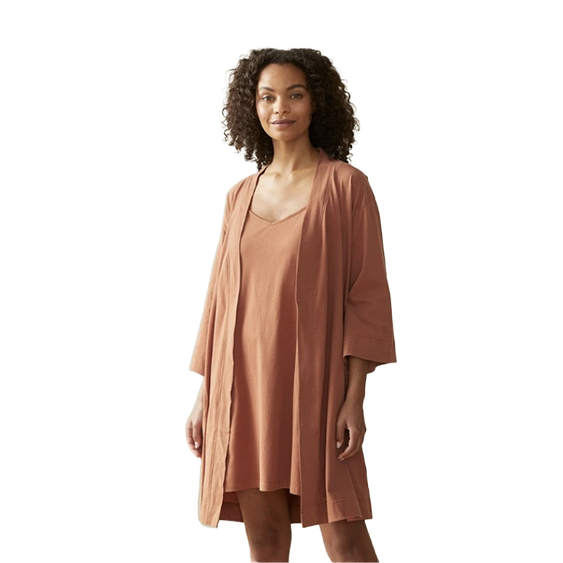 Coyuchi Solstice Organic Short Robe | Oscea Sustainable Gifts for Her