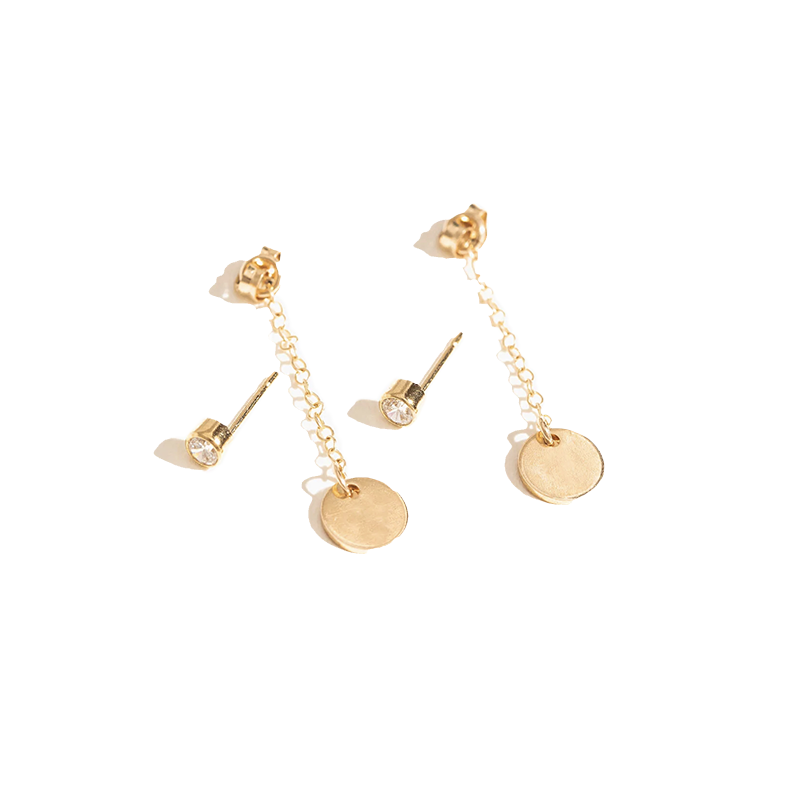 Able Gold Stella Initial Earrings | Oscea Sustainable Gifts for Her