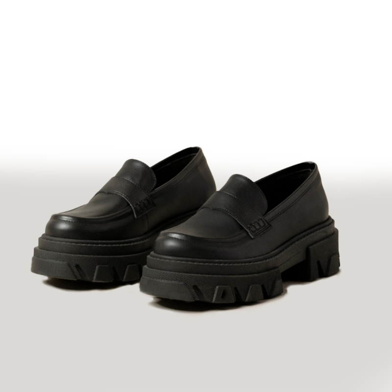 Alohas Black Vegan Leather Loafers | Oscea Sustainable Gifts for Her