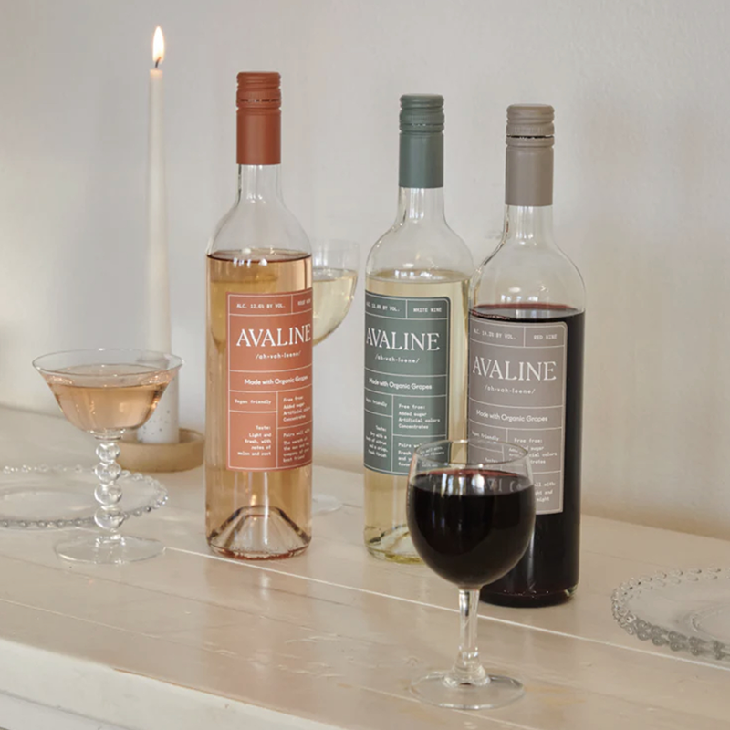 Organic Red, White, Rosé Wine Trio by Avaline