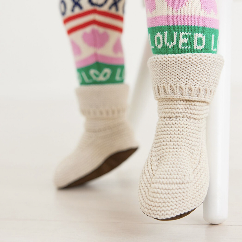 Hanna Andersson Organic Sweaterknit Booties | Oscea Sustainable Gifts for Kids