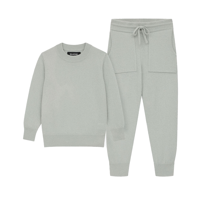 Naadam Cashmere Crewneck Jogger Set | Oscea Sustainable Gifts for Kids