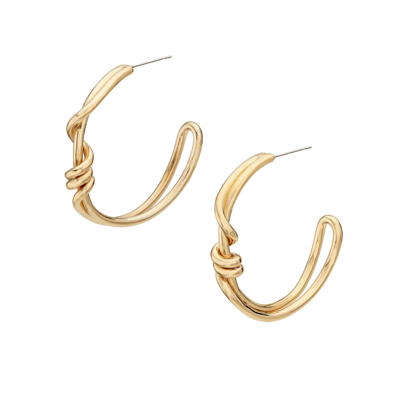 SOKO Miji Gold Plated Hoop Earrings | Oscea Sustainable Gifts for Her